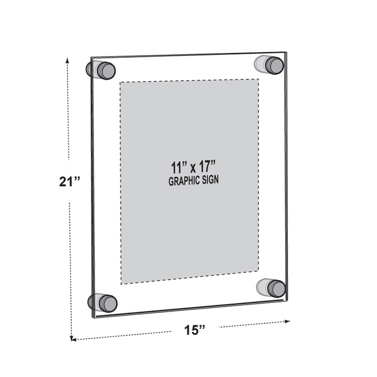 11 x 17 Acrylic Floating Frame - Image 4