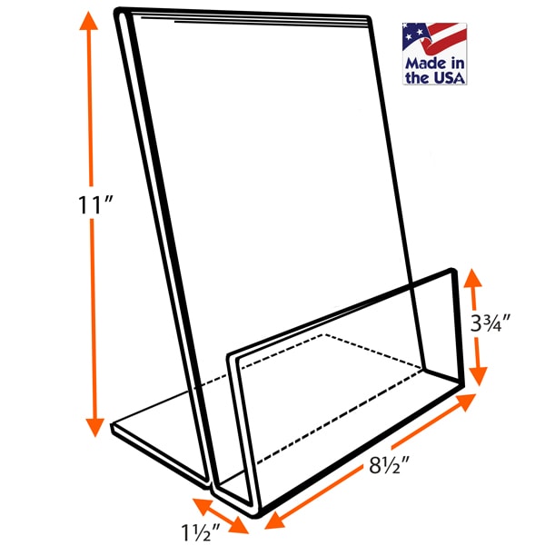 8.5 x 11 Easel Stand with Lip - Image 2