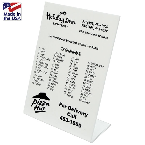 Vertical Easel Signage in White