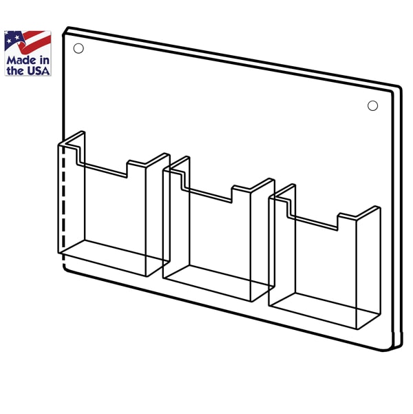 3 Pocket Wall Mount Holder