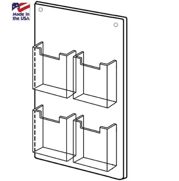 4 Pocket Wall Mount Holder