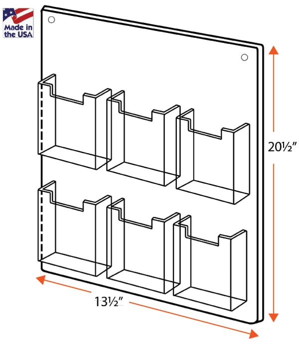 6 Pocket Wall Mount Holder - Image 2