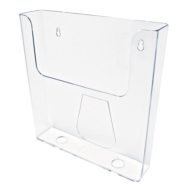 Clear wall mount brochure holder