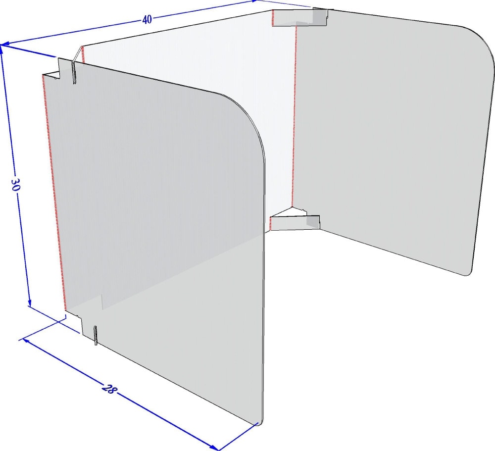 Trifold Work Station Partition - SMALL - Image 5