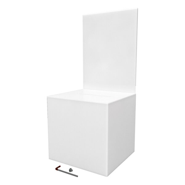 8.5 x 8 x 8 WHITE Ballot Box