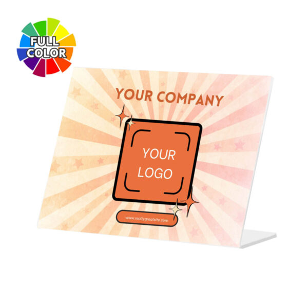 7 x 5 WHITE Custom Printed Easel