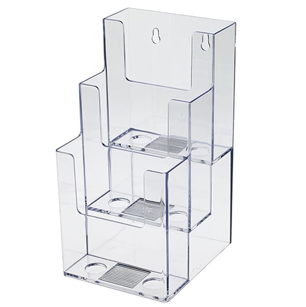 Three Tiered Clear Brochure Holder