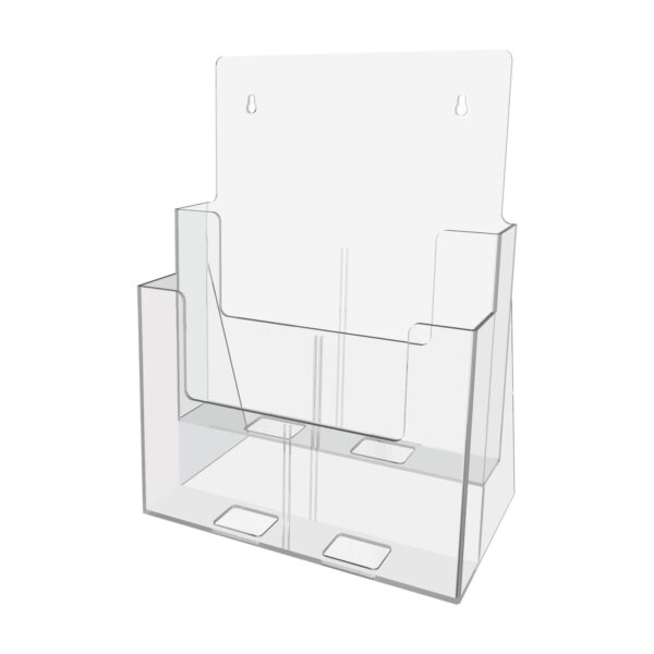 2 Tiered Literature Holder with Removable Dividers