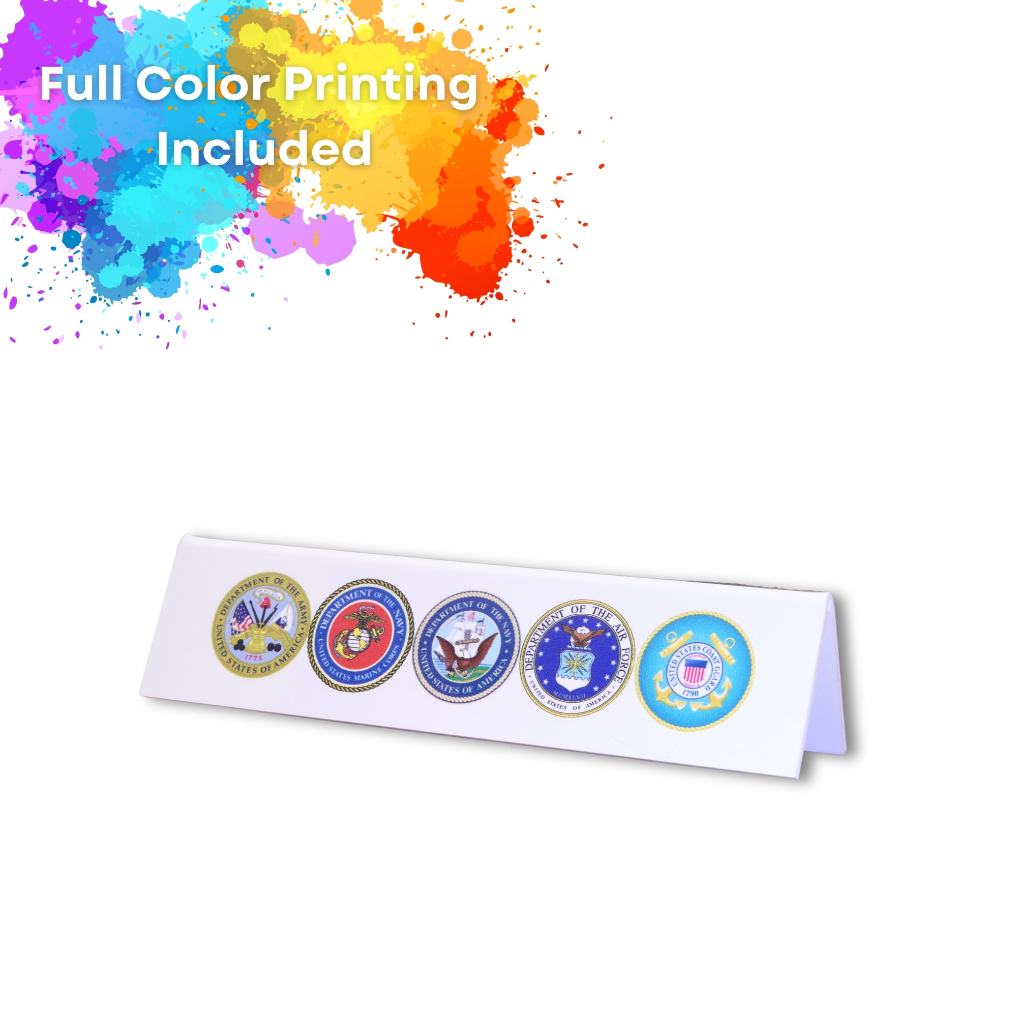 8 x 2 WHITE Custom Printed Easel