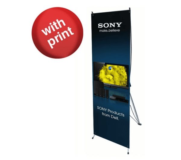 24" x 63" Printed Vinyl Banner With Tripod