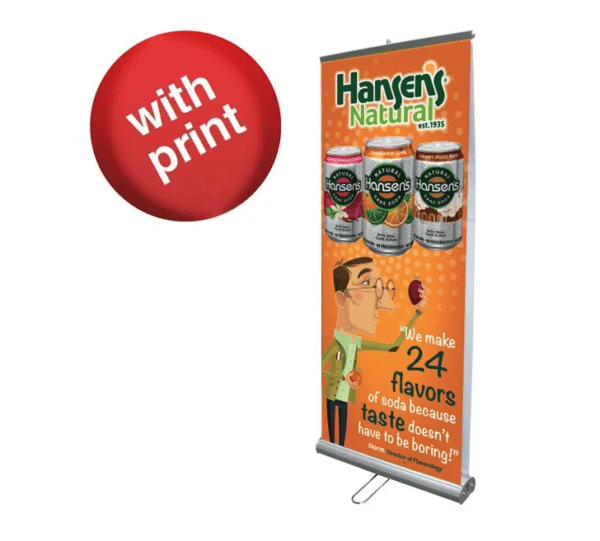 33" x 78" Double Sided Retractable Banner Stand With Print