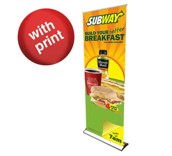 24" x 92" HD-Retractable Banner Stand With Print