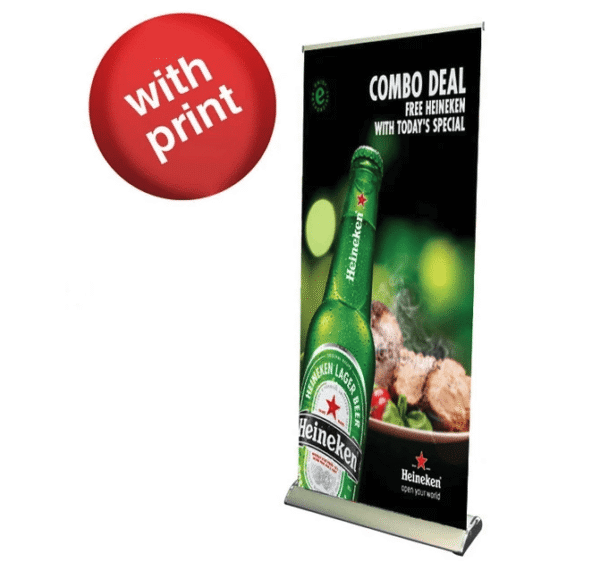 33" x 80" Premium Retractable Banner Stand With Print