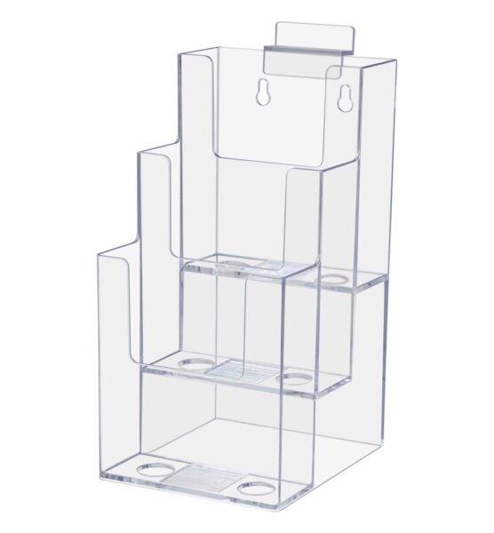 Slatwall 3 Tiered Brochure Holders