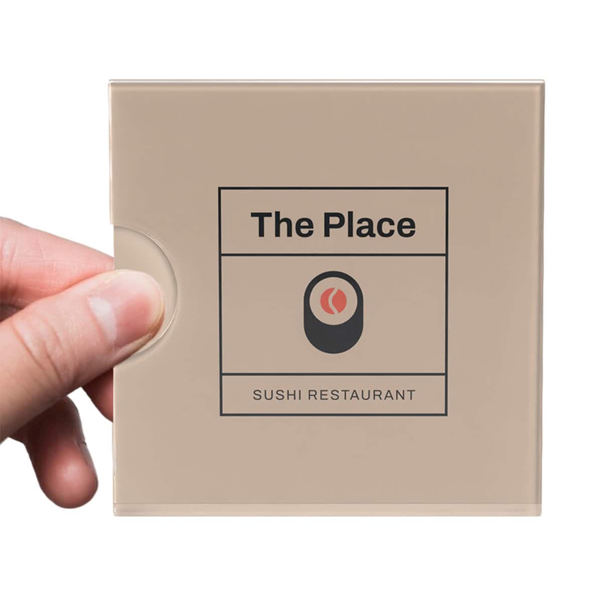3.25" x 3.25" Wall Mount Sign Holder with Thumb Notch - Image 2