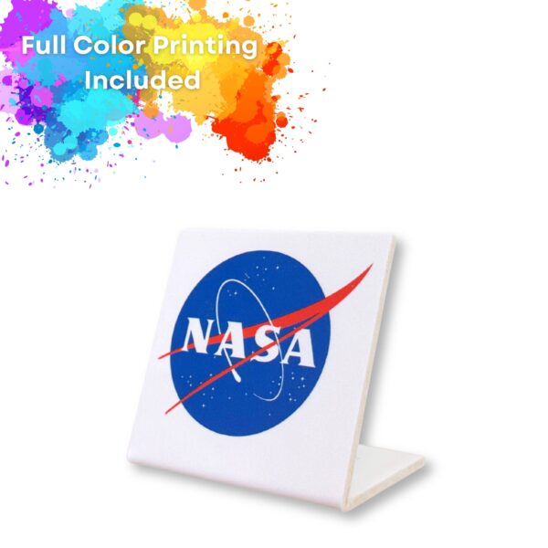3 x 3 WHITE Custom Printed Easel