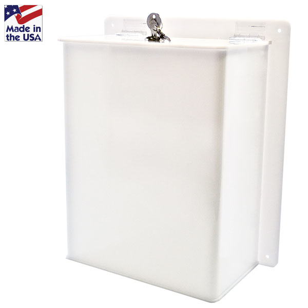 WHITE Wall Mount Ballot Box
