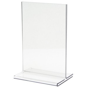 Top Loading Frame FLAT BASE Acrylic 8.5"wide x 11"high! This versatile sign holder is perfect for displaying menus, drink specials, and more in a bar or restaurant setting